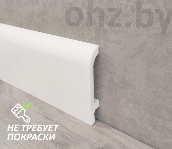 Плинтус 10 см белый матовый