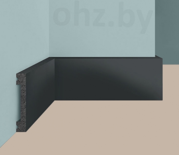 Плинтус с финишным покрытием 6,5 см антрацит