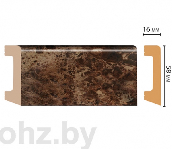 Плинтус D234-713 Decomaster 6 см коричневый мрамор