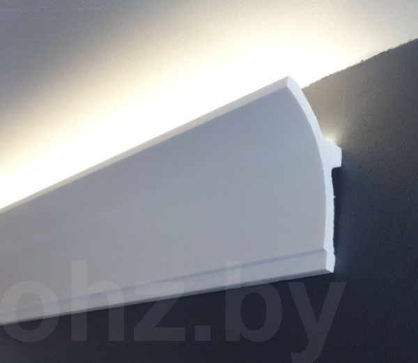 Карниз Kz100L для скрытой подсветки 10 см, дюрополимер