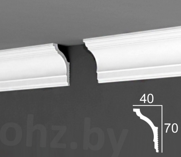 П10 70/40 потолочный плинтус